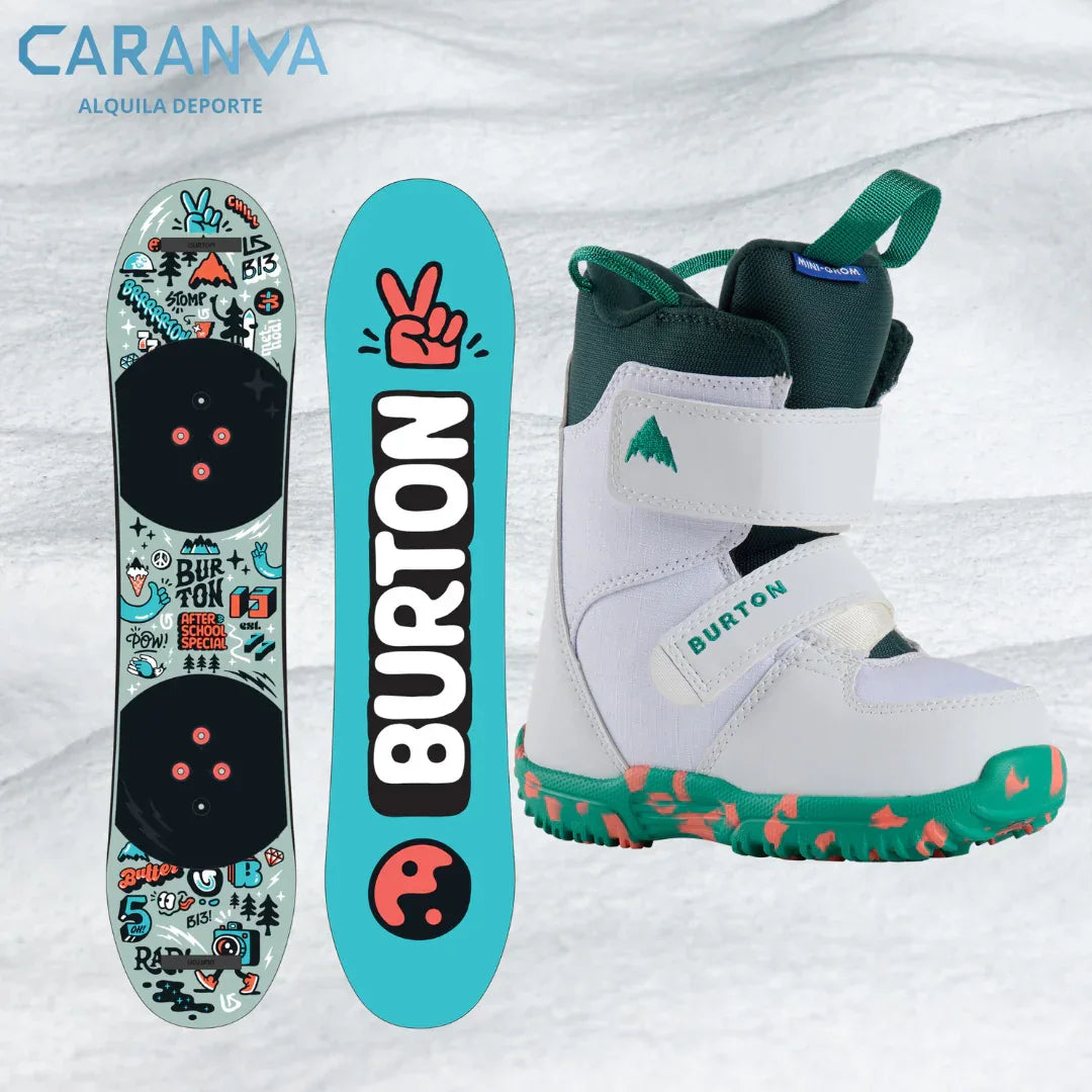 Alquile Esquí Candanchú - SnowBoard / Niños / Equipo Completo - Caranva