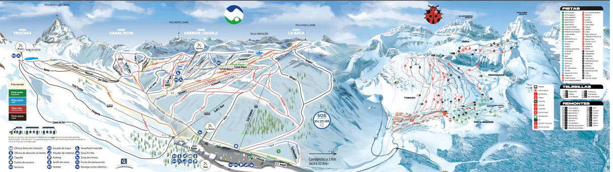 Mapa pistas Astún - - Caranva