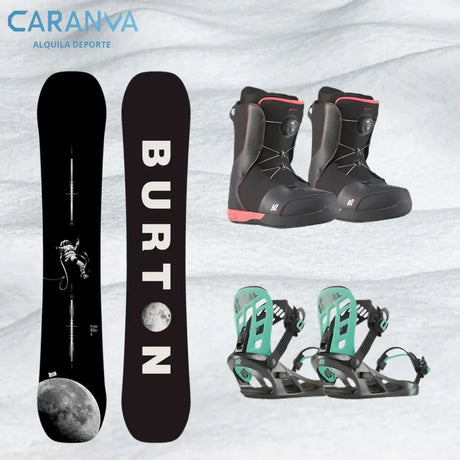 Alquiler Snowboard Sierra Nevada - Equipos Premium - Intermedio / Equipo Completo -CaranvaSports - temporada 2026