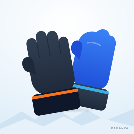 Guantes de esquí de alquiler en Baqueira