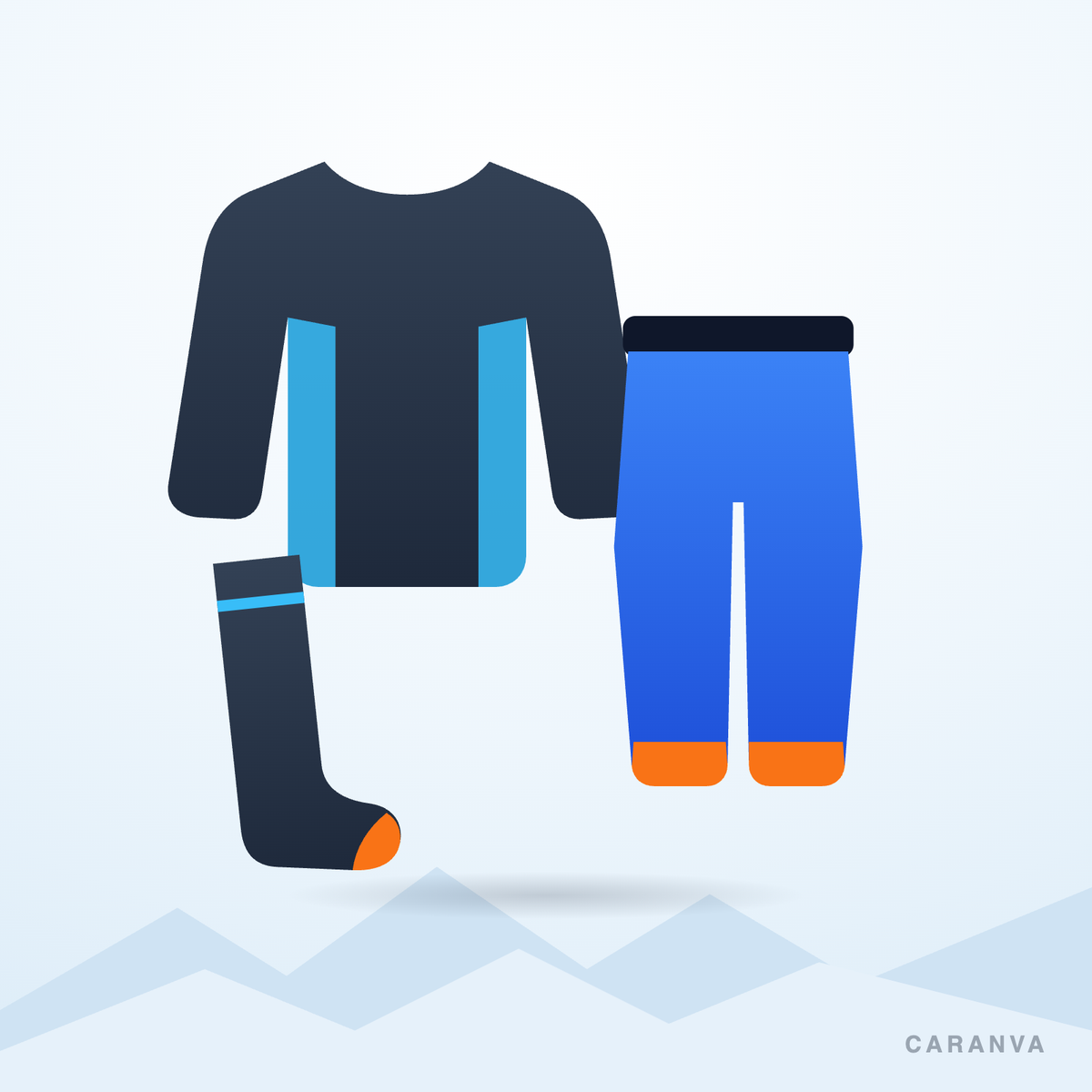 Pack térmico de esquí: camiseta + pantalón + calcetines